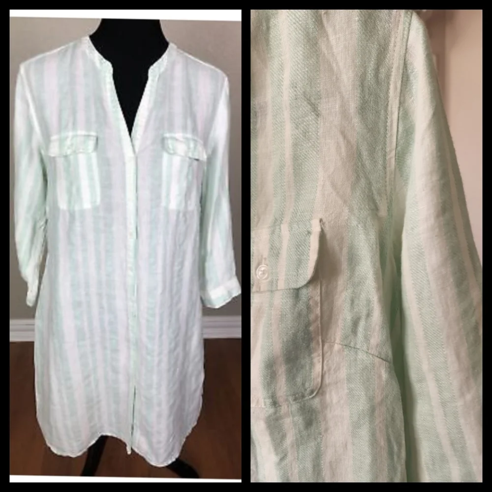 Anthropologie NWOT linen dress shirt - Picture 8 of 8